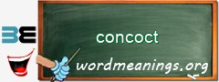 WordMeaning blackboard for concoct